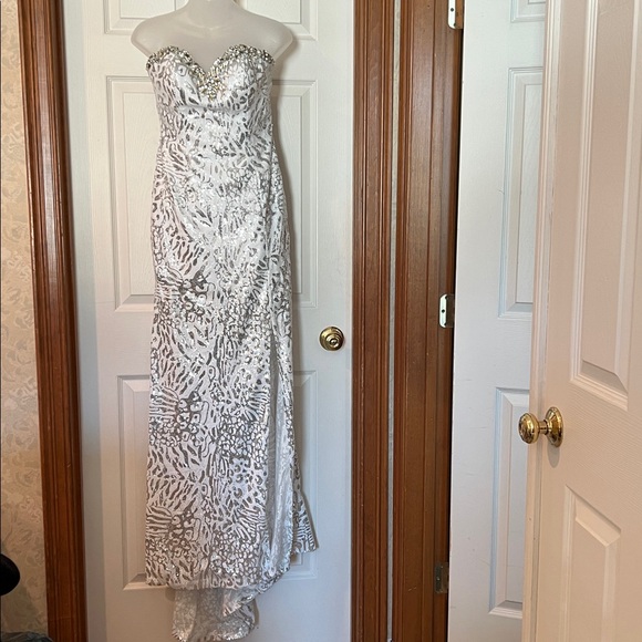 Xcite Prom Dresses & Skirts - Xcite - A division of Impression - Woman’s Strapless gown with beads and sequins
